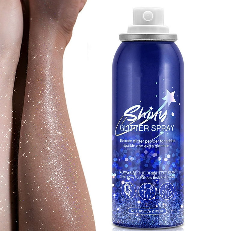 Shiny Glitter Spray Spray Shimmer Silver Glitter Hairspray for Women, Hair  and Body Glitter Spray (1 Pcs)