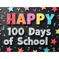 thumbnail image 4 of School 100 Days Celebration Backdrop Banner Colorful Party Supplies Background Photography Props Happy Days Decorations Classroom Event Decor, 4 of 4