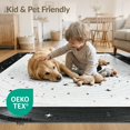 thumbnail image 4 of ODIKA 6'x9' Washable Area Rug Non-Slip, Easy Care, Disc Vinyl Record Vintage Cd Music Bold Center Note Border Shaped for Family Room, Living Room, Master Bedroom, 4 of 7