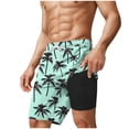 thumbnail image 6 of Guluxicc Mens Swimming Trunks with Compression Mesh Liner 2 in 1 Quick-Dry Swim Shorts with Pockets Summer Board Shorts, 6 of 6