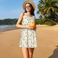 thumbnail image 3 of Daiia Cute Rabbit Print Women's Dresses 2025 Trendy Short sleeve Dresses Casual Baggy Flowy Maxi Sun Dresses, 3 of 7