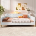 thumbnail image 2 of Queen Size Upholstered Daybed with 4 Support Legs, Beige, 2 of 5
