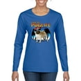 thumbnail image 2 of Wild Bobby, Cute Pug Life Living, Animal Lover, Women Graphic Long Sleeve Tee, Royal, XX-Large, 2 of 4