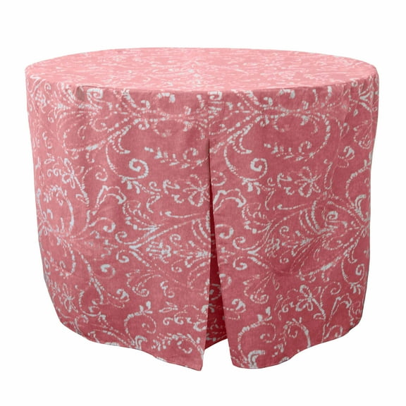Tablevogue 60-Inch Washed Red Bali Print Round Table Cover