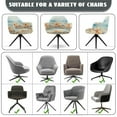 thumbnail image 6 of Whosucclay Starfish Beach Seashells Print Swivel Armchair Accent Dining Chair Cover for Office, Stretch Curved Back Chair Covers with Arms Removable Office Desk Chair Sliopcover Living Room, Vanity, 6 of 7