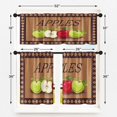 thumbnail image 5 of Apples Kitchen Window Curtains Valance and Tier Set 36 Inch Farmhouse Fruits Rod Pocket Short Tier Curtain, Vintage Small Drapes for Kitchen Decor, 5 of 6