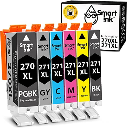 Smart Ink Compatible Ink Cartridge Replacement for Canon Pixma PGI 270XL 270 XL CLI 271 271XL (PGBK&BK/C/M/Y/GY 6 Pack Combo) to use with MG7720 TS902