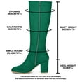 thumbnail image 2 of Unique Bargains Women's Round Toe Block Heel Knee High Boots, 2 of 5