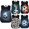 thumbnail image 2 of Cool Footbally / Soccerly Print Backpack Boys Girls Large-Capacity School Bags kids kindergarten bag Boy Bookbag qiuyongming unisex, 2 of 2