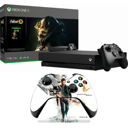 Microsoft Xbox One X 1 TB Fallout 76 Bundle (CYV-00146) with Microsoft XBOX ONE Official Quantum Break Controller Stand