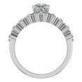 thumbnail image 4 of Princess Cut 2.10 CT Shared-Prong setting Band Wedding Bridal Ring Set 14K White Gold, 4 of 6