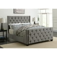 thumbnail image 1 of Upholstered Bed, Full bed, Light Grey/Black, 1 of 3