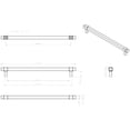 thumbnail image 6 of Jeffrey Alexander 293-224 Zane 8-13/16" (224Mm) Center To Center Square Bar Cabinet Handle, 6 of 7