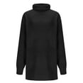 thumbnail image 5 of Maqroz Sweaters for Women Long Sleeve Turtle Neck Sweater Knit Ribbed Soft Pullover Basic Solid Color Pullovers Fall Winter Plus Size Causal Warm Top, 5 of 7