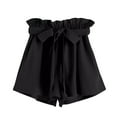 thumbnail image 5 of Aayomet Shorts for Women Casual Summer Elastic Drawstring Comfy Shorts Pocketed,Black XL, 5 of 5