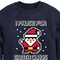thumbnail image 3 of Instant Message - Gamer - I Pause for Santa Claus - Toddler & Youth Crewneck Fleece Sweatshirt, 3 of 6