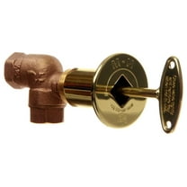 Fire 1/2-Inch Angled Gas Shut Off Kit (MABB), Polished Brass Flange and Key