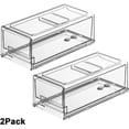 thumbnail image 2 of Pantry Organizers and Storage Bins, Refrigerator Organizer, Plastic Stackable Storage Bins with Drawers, Pull-Out Cabinet Containers for Fridge Kitchen Office (2 PACK, Extra Large & Medium), 2 of 14