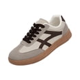 thumbnail image 3 of HTHLVMD Rétro Espadrilles à Rayures, Espadrilles Décontractées pour Femmes, Chaussures de Sport en Suède, Espadrilles Rétro à Semelle en Caoutchouc pour Femmes Espadrilles Mode Décontractées Chaussures de Marche Rétro - Semelle en Caoutchouc Tennis Décontracté - Espadrilles Antidérapantes, Beige 8.5, 3 of 5