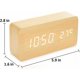 thumbnail image 4 of Reloj digital de madera: reloj despertador LED multifunción con visualización de tiempo/temperatura y control para viajes a casa, 4 of 5