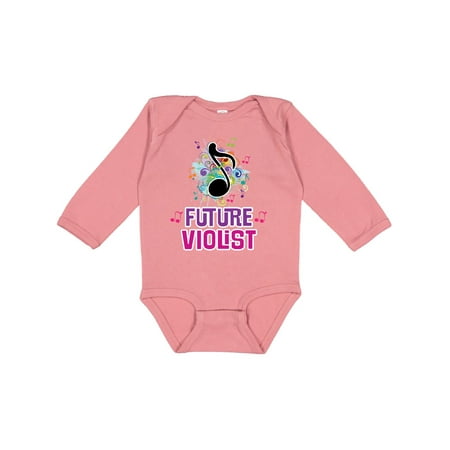

Inktastic Viola Future Violist Music Gift Gift Baby Girl Long Sleeve Bodysuit