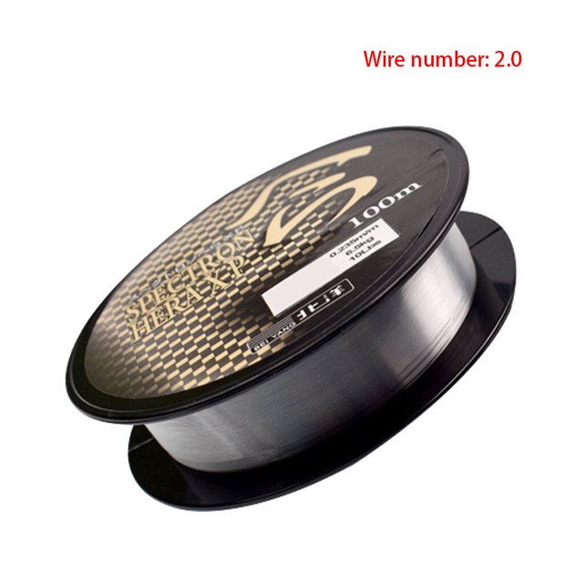 spellwife Fishing Line Spool Outdoor Camping River Sea Pond Nylon Fishing Thread Angling Accessory, Transparent, Size 2.0