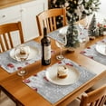 thumbnail image 4 of Grey Snowy Christmas Placemats Set of 8, Red Christmas Balls Winter Table Mats Washable Heat-Insulation Non-Slip Place Mats for Kitchen Dinner Table Indoor Outdoor Decor,13x19 Inch, 4 of 9