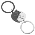 thumbnail image 1 of BRIGHTFUFU 1 par de lindos llaveros a juego para parejas, llavero de gato de acero inoxidable, colgante para pareja, llavero de gato, llavero ornamental, colgante, 1 of 8