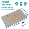 thumbnail image 5 of HA-EMORE Heated Blanket Electric Throw - Fast Heating & Auto Off Machine Washable Striped Flannel Electric Heated Blanket 17"*33"gray, 5 of 7