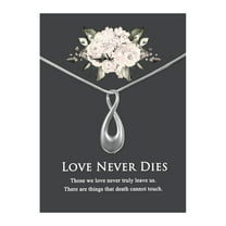 Love Never Dies Forgotten Memorial Jewelry - Infinity Cremation Necklace - Ashes Holder Urn - Waterproof Stainless Steel Pendant - Velvet Jewelry Box - Ships Next Day!