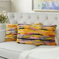 thumbnail image 3 of Home Soft Things Multi Jacquard Faux Fur Throw Pillow Cover 2pcs Set - Orange - 20'' x 20'', 3 of 7