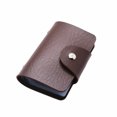 thumbnail image 1 of PENGX Fashion Faux Leather Card Holder  Solid Color Bag With Button, 1 of 7