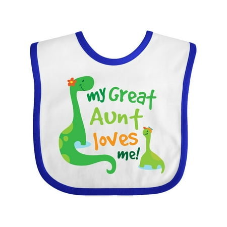 

Inktastic My Great Aunt Loves Me Gift Baby Boy Bib