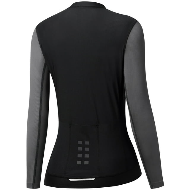 Maillot de Cyclisme à Manches Longues pour Femme Respirant Vélo de Montagne Séchage Rapide Réfléchissant