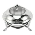 thumbnail image 1 of Ensemble de Buffets Ronds Anti-Frottement, Serveurs et Réchauds de Buffet en Acier Inoxydable, Serveur de Traiteur Portable, Plats Anti-Frottement pour Buffet avec Couvercle pour Fêtes, Événements, Mariage, Camping, Souper, 1 of 7