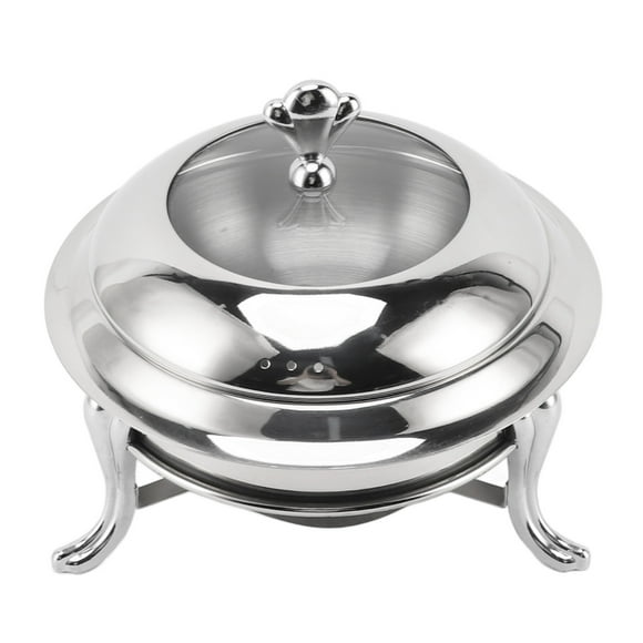 Chafing Dishes For Buffet, Round Stainless Steel Chafer For Catering Food Warmers For Parties Buffet Servers And Warmers Chafing Dish Buffet Set with Lid For Wedding Banquet Event