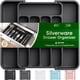 thumbnail image 1 of Organizador de cubiertos AUJEN, cajón de cocina ampliable, negro, 1 of 8