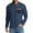 #320-Dark Blue, variant on Ceisia Men's Color-Block Henley Waffle Top | Slim Long-Sleeve Faux Leather Trim Casual Shirt Gift