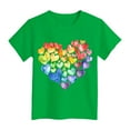 thumbnail image 4 of Zanarzt Girls Short Sleeve Cotton Shirt Girls' Short Sleeve Shirts Kids Crewneck T Shirts Summer Tops Basic Tees Green,9-10 Years, 4 of 4