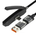 thumbnail image 3 of 2 in 1 Invisible Holder Charger Cable,240W Charging Cable with Built-in Phone Stand, Sideways Right Angle Fast Charge Cord, Braided Invisible Holder for Smartphones Tablets Laptops, 3 of 8