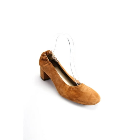 

Everlane Womens Suede Block Heel Pump Burnt Orange 7.5