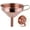 Rose Gold, variant on Stainless Steel Wide Mouth Funnels with Detachable Strainer, 5-inch Funnel for Filling Small Bottles and Jars, Cooking Oil and Transmission Liquid, Food Grade Metal Kitchen Funnels Rose Gold