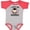 Baseball Heather and Red, variant on Inktastic I Love My Mommy with Cute Penguin and Hearts Girls Baby Bodysuit