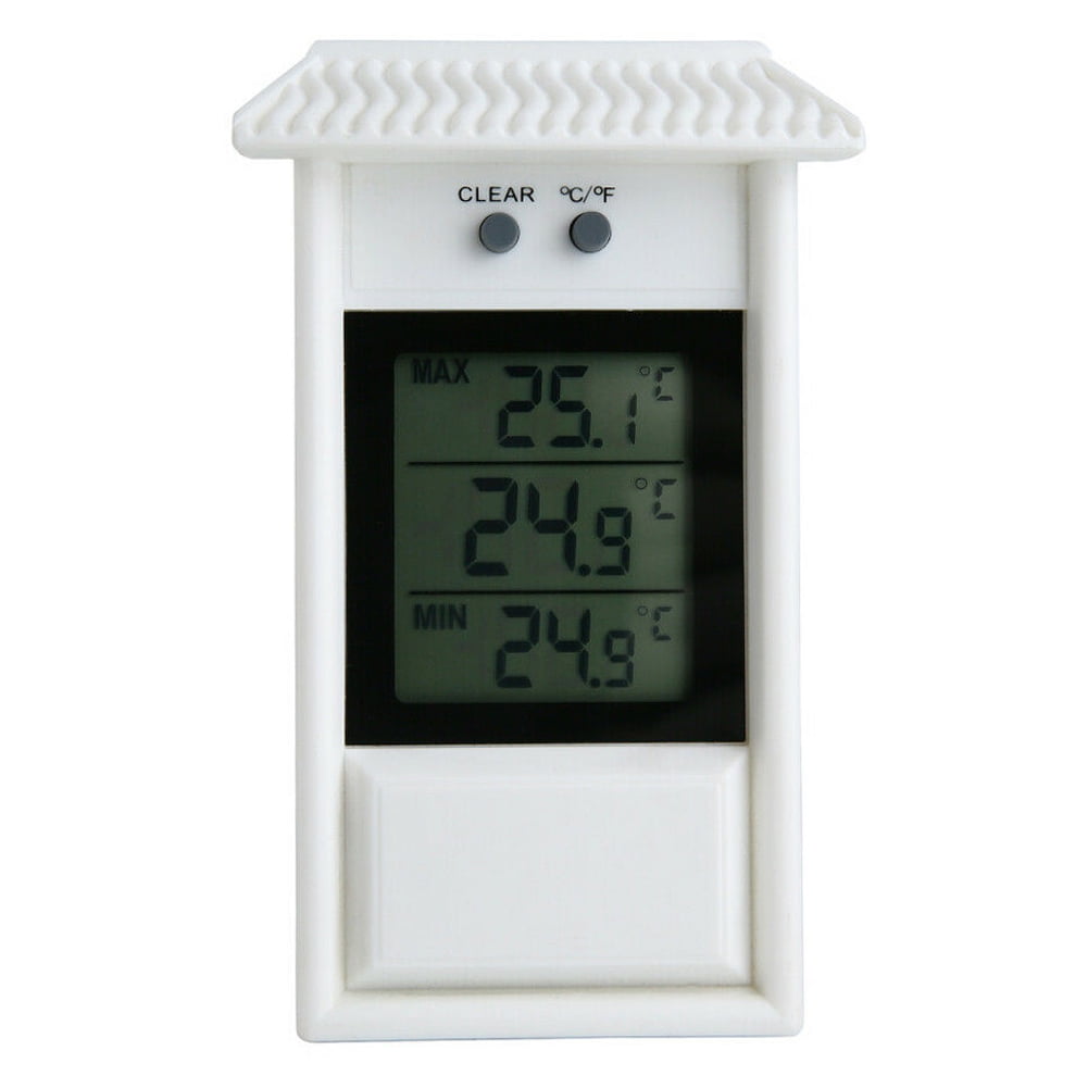 Min Details about   Waterproof Max Digital Thermometer Fit For Garden Greenhouse Outdoor## 