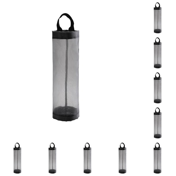 Injueey Soporte para bolsa de comestibles, organización de pared, almacenamiento, apertura inferior, dispensador, puerta trasera, entrada, cubierta de Gris 10piezas Injueey CBP285370