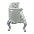 thumbnail image 3 of Acme Valkyrie Bench in Synthetic Leather, Antique Platinum Finish, 3 of 5