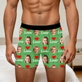 thumbnail image 4 of KHONTS Customized Men's Boxers - Personalized Gifts for Boyfriend - Custom Underwear Green XXL, 4 of 8