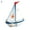 C, variant on opvise Miniature Fishing Boat Creative Eye-catching Wooden Mediterranean Sailboat Model Table Decoration for Home E