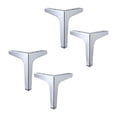 thumbnail image 1 of 4 Pieces Household Sofa Couch Coffee Table Steel Leg Household Bathroom Kitchen Bathroom Modern Triangular Legs Furniture Accessories Hardware Silver 13cm, 1 of 9