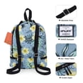 thumbnail image 5 of HAWEE Dry Wet Drawstring Backpack with Shoe Compartment for Women Waterproof String Bag Outdoor Sports Rucksack for Gym, Hibiscus Blue, 5 of 7